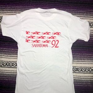 VTG 2 sided single stitch 92 Saratoga Race Track L